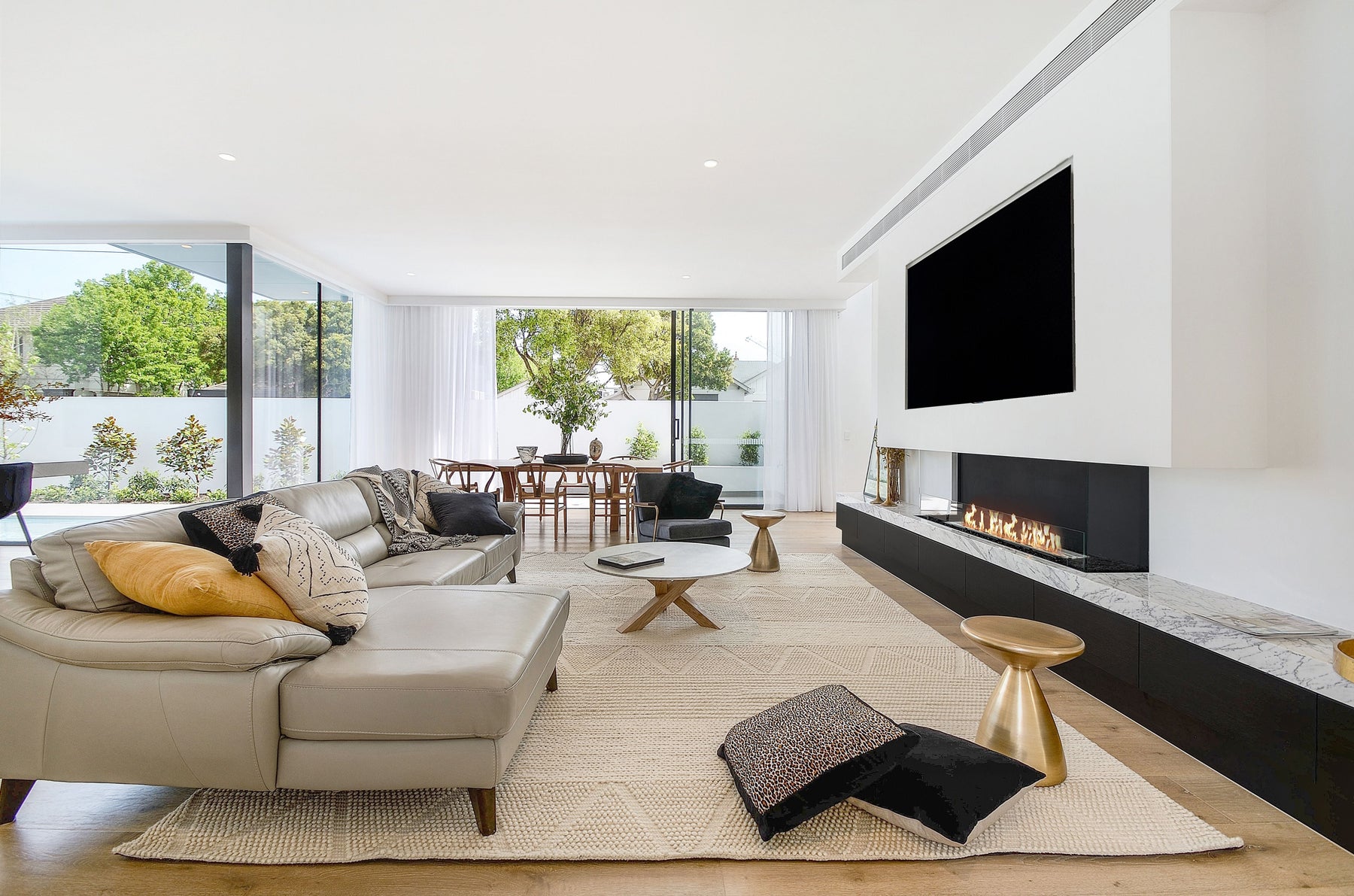 Bio ethanol fire, a simple alternative to a log stove where a flue is not required.