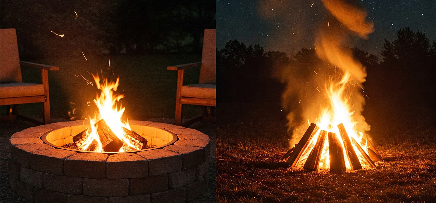 Fire pit versus bonfire