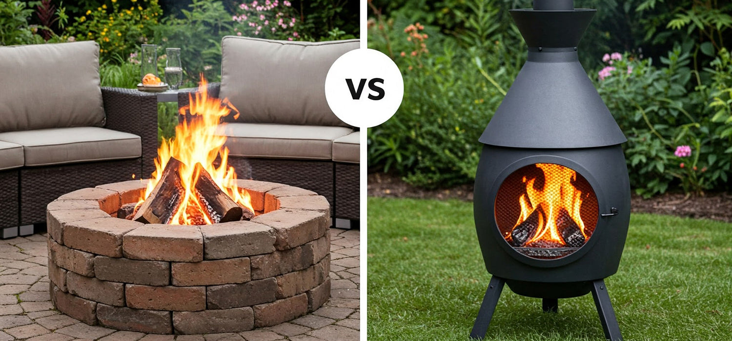 Fire pit versus chiminea