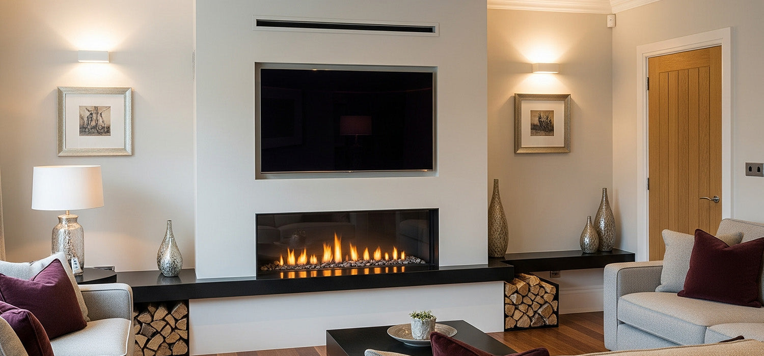 media wall fire design in uk home