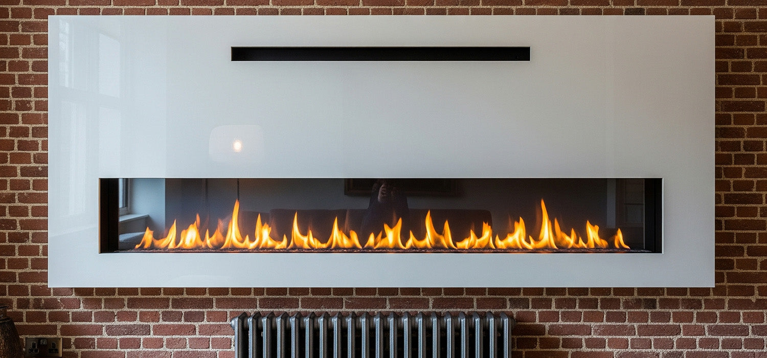 media wall fire over a radiator