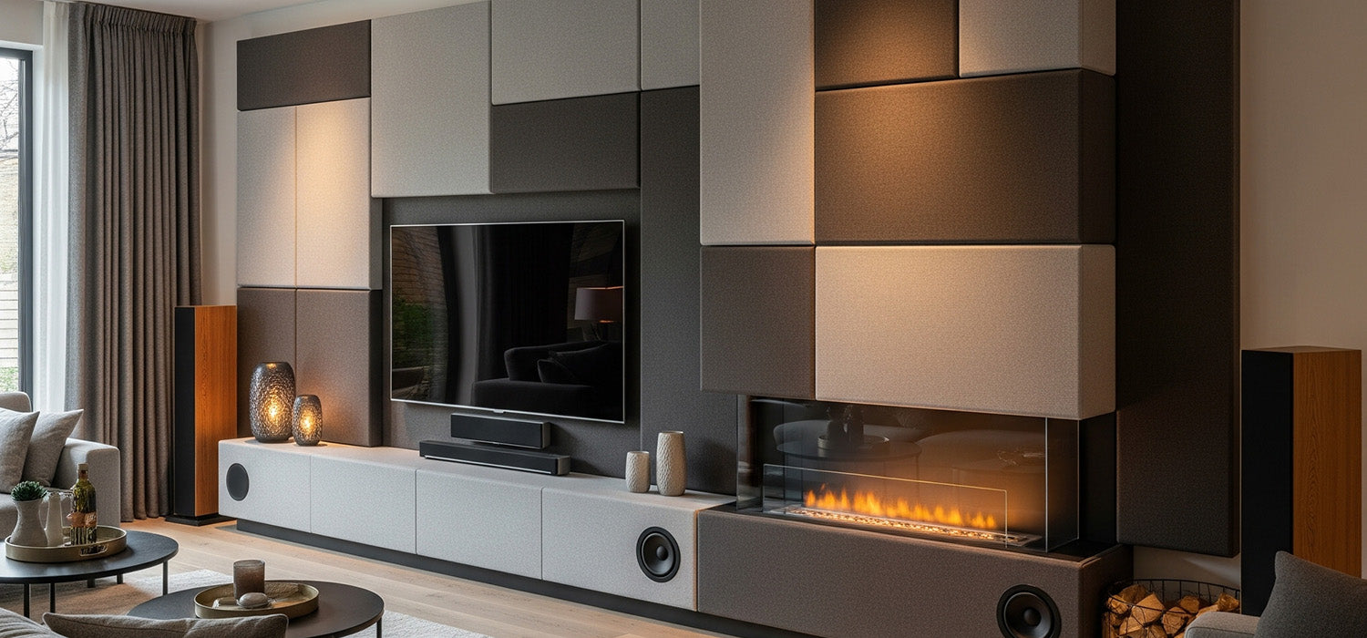wall alcove ideas with media wall fire