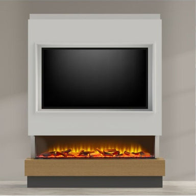 Acantha Matrix white oak media wall