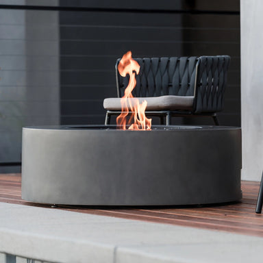 EcoSmart Fire Ark 40 BioEthanol Firepit Table On Decking