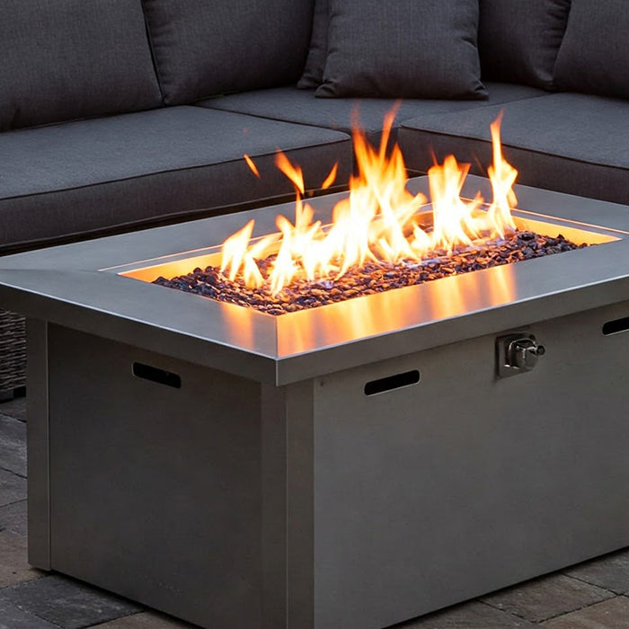 Cozy outdoor gas fire pit