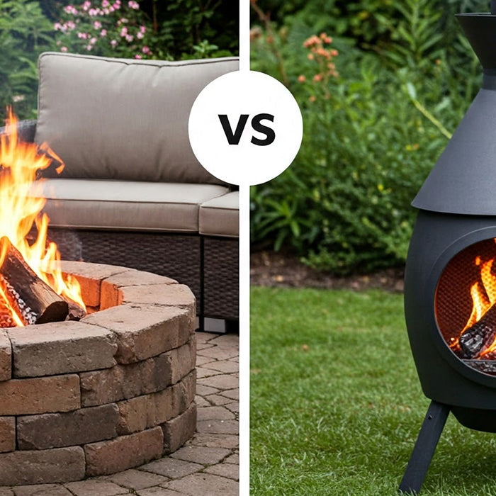 Fire pit versus chiminea