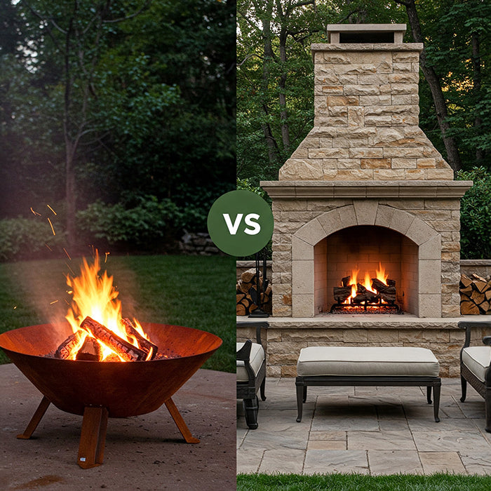 Fire pit versus fireplace