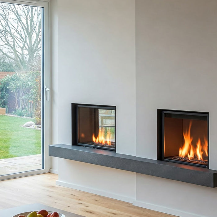 Modern UK home with fires.