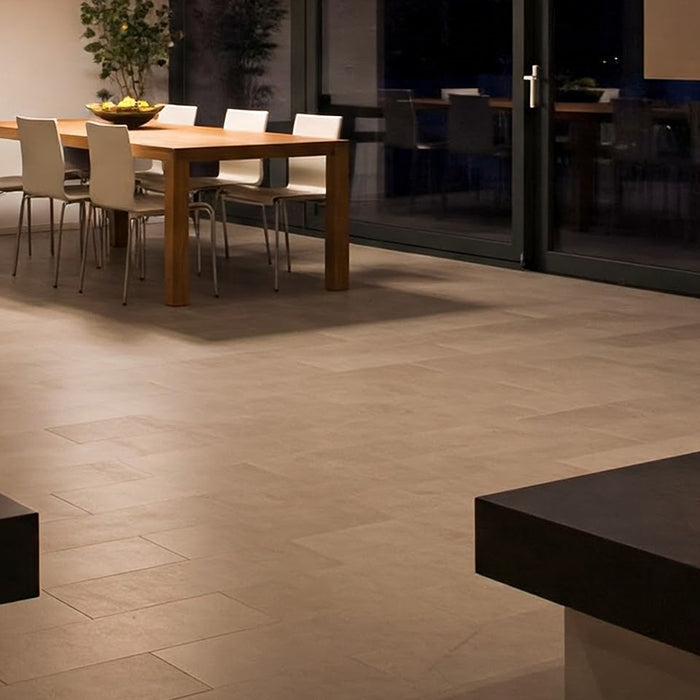 Modern home with bioethanol fires.