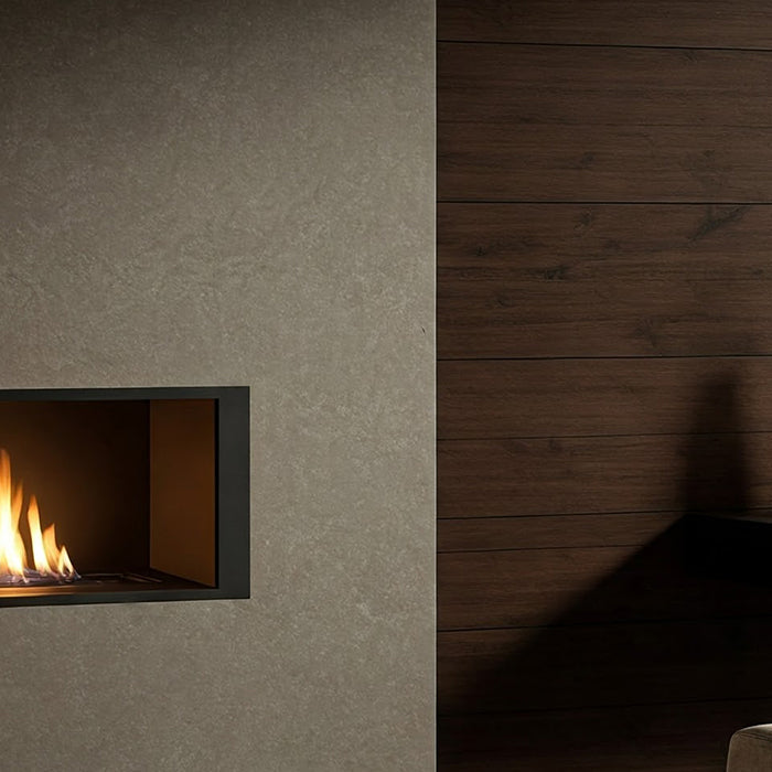 Modern recessed ethanol fireplace