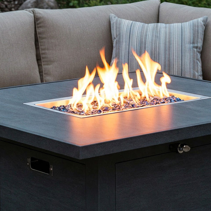 Natural gas fire pit table