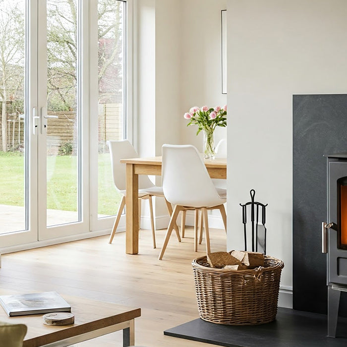 log burner in living room
