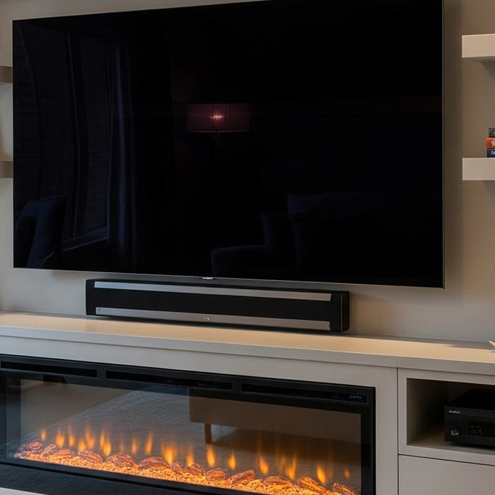 media wall alcove ideas with media wall fire