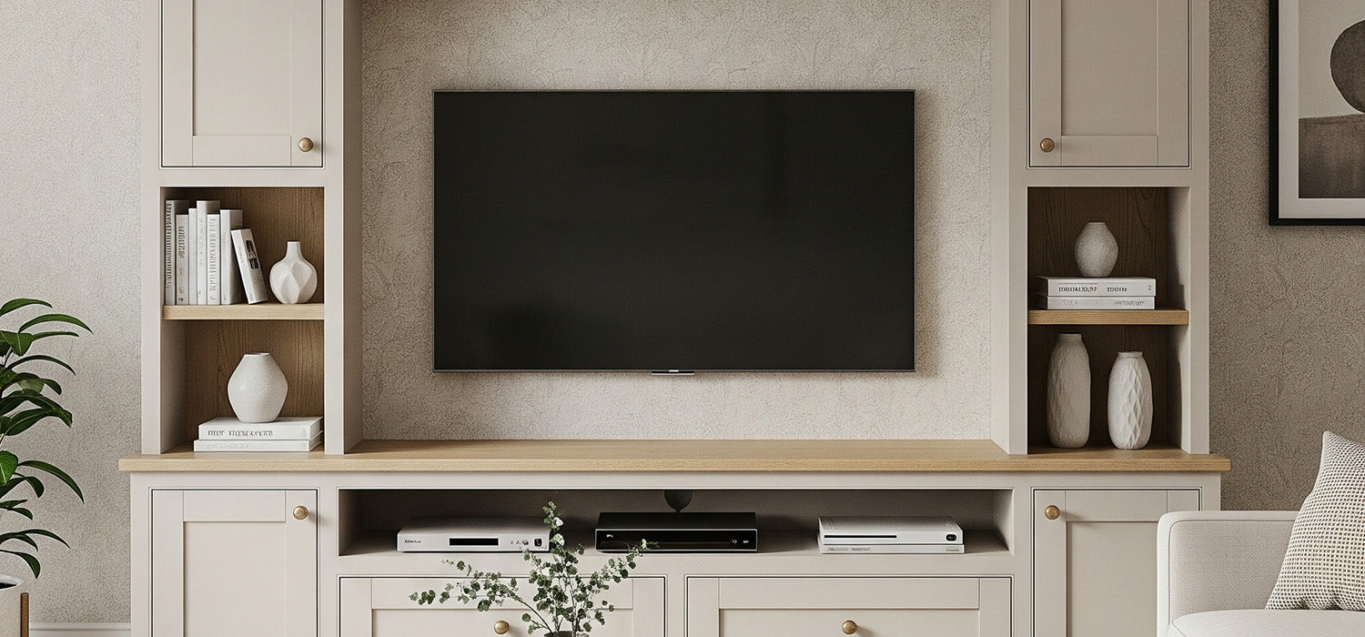 pre-made media wall on uk home