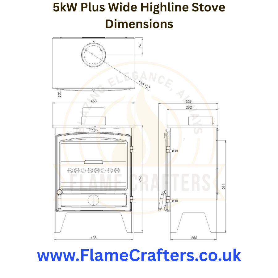 Go Eco High Line 5kW Plus Wide Stove - Charlton & Jenrick