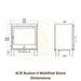 ACR Buxton II Multifuel Stove Dimensions