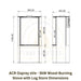 ACR Osprey eVe - 5kW Wood-Burning Stove with Log Store Dimensions