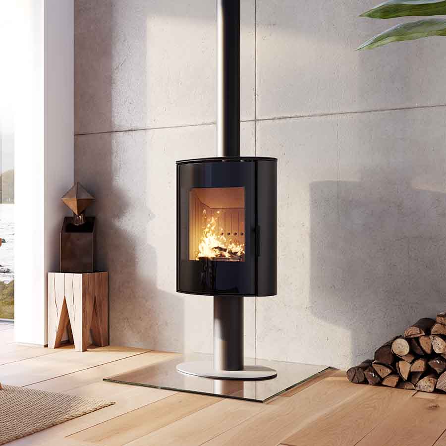 ACR Osprey eVe - 5kW Wood-Burning Stove with Pedestal Base Lifestyle Image