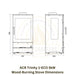 ACR Trinity 1-ECO 5kW Wood-Burning Stove Dimensions