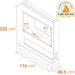 Acantha Matrix white oak media wall Dimensions