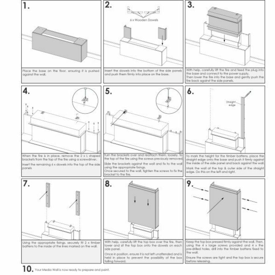 Acantha Matrix white oak media wall Install Guide