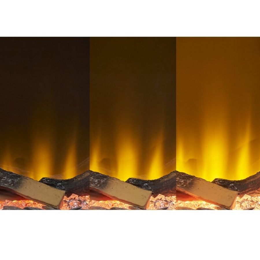 Acantha Nexus Bronze Media Wall Adjustable Flame