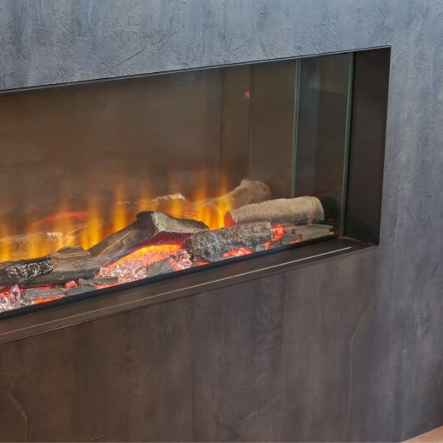 Acantha Nexus Bronze Media Wall Fire Detail