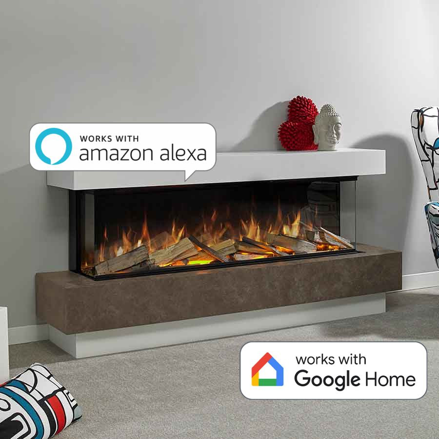 Aura Fires Clifton 1000 Floor Standing Suite App Control