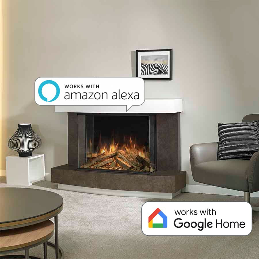 Aura Fires Hanbury 800 Floor Standing Suite App Control