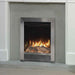 Aura Fires Stanford SS Media Wall Fire Inset Satin Chrome Close Up