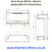 Aura Kinver 850 SL  Electric Media Wall Fire Dimensions