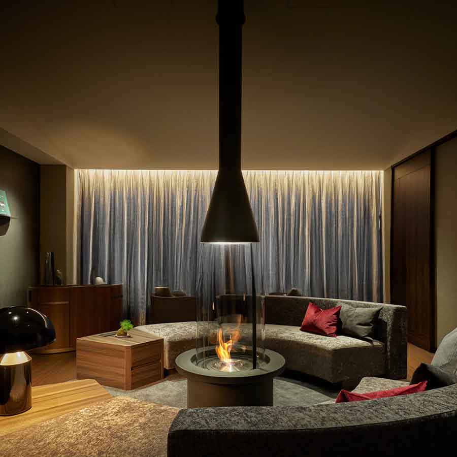 EcoSmart AB3 Ethanol Burner in Living Room