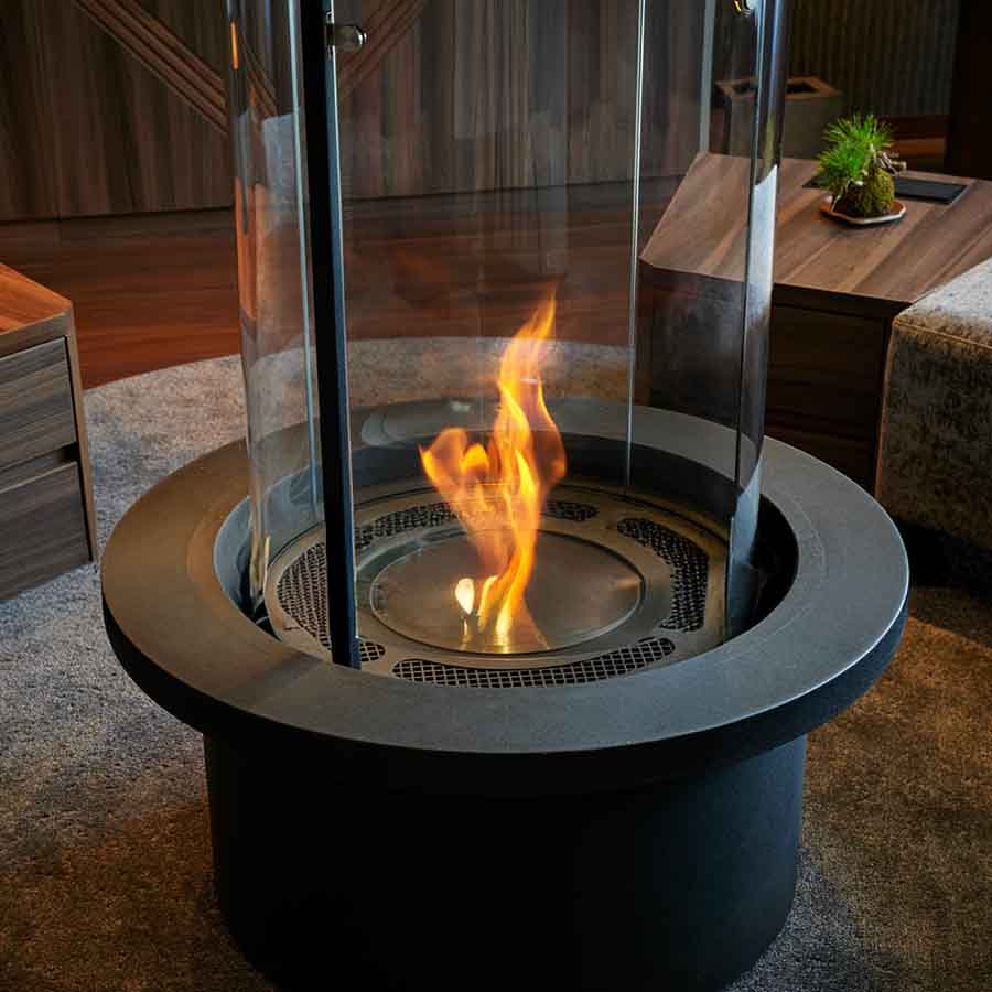 EcoSmart AB3 Ethanol Burner in Living Room Close Up
