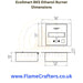 EcoSmart BK5 Bioethanol Burner Dimensions