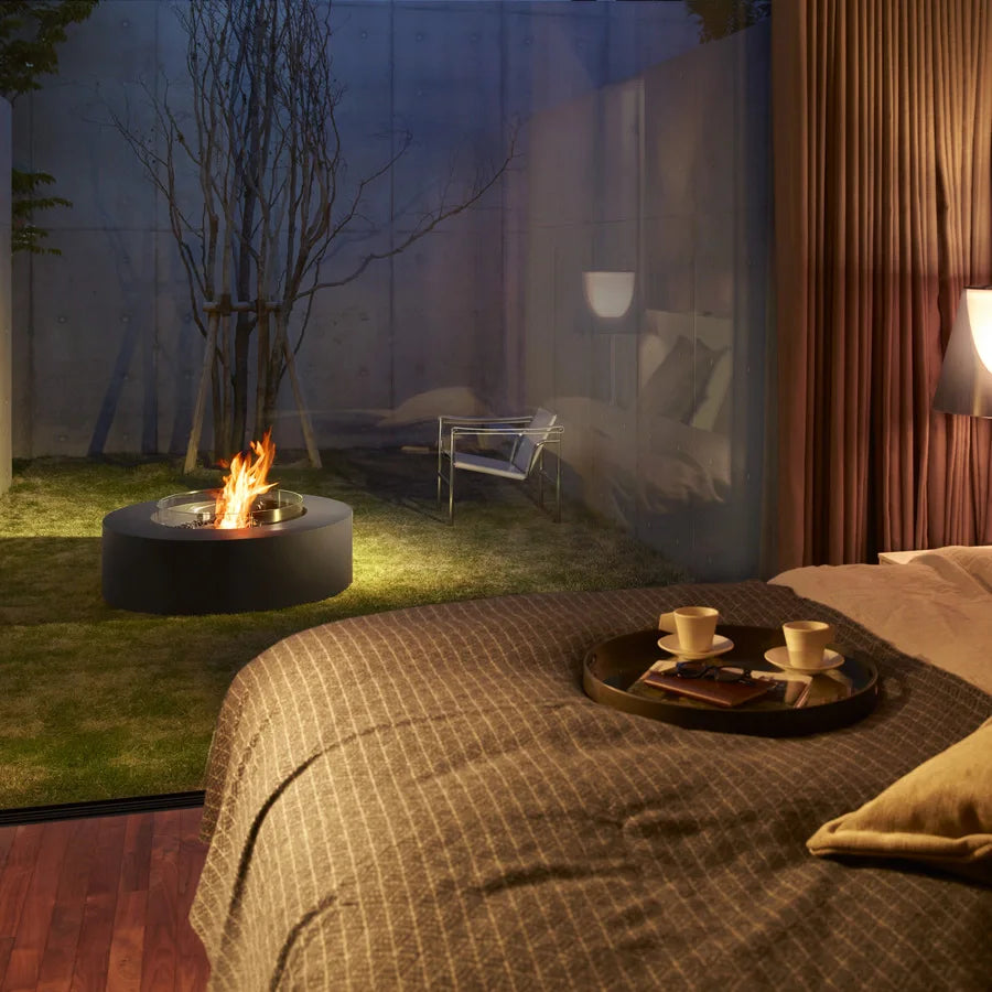 EcoSmart Fire Ark 40 BioEthanol Firepit Table Lookout From Bedroom