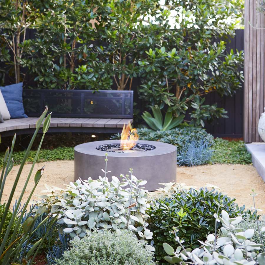 EcoSmart Fire Ark 40 BioEthanol Firepit Table Outdoor Seating Close
