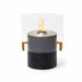 EcoSmart Fire Pillar 3L Turkish Nero Portoro Black Marble Finish with Stainless Steel Burner