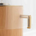 EcoSmart Fire Pillar 3L Oak Finish Side View Closeup