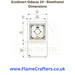 EcoSmart Sidecar 24 Bioethanol Dimensions