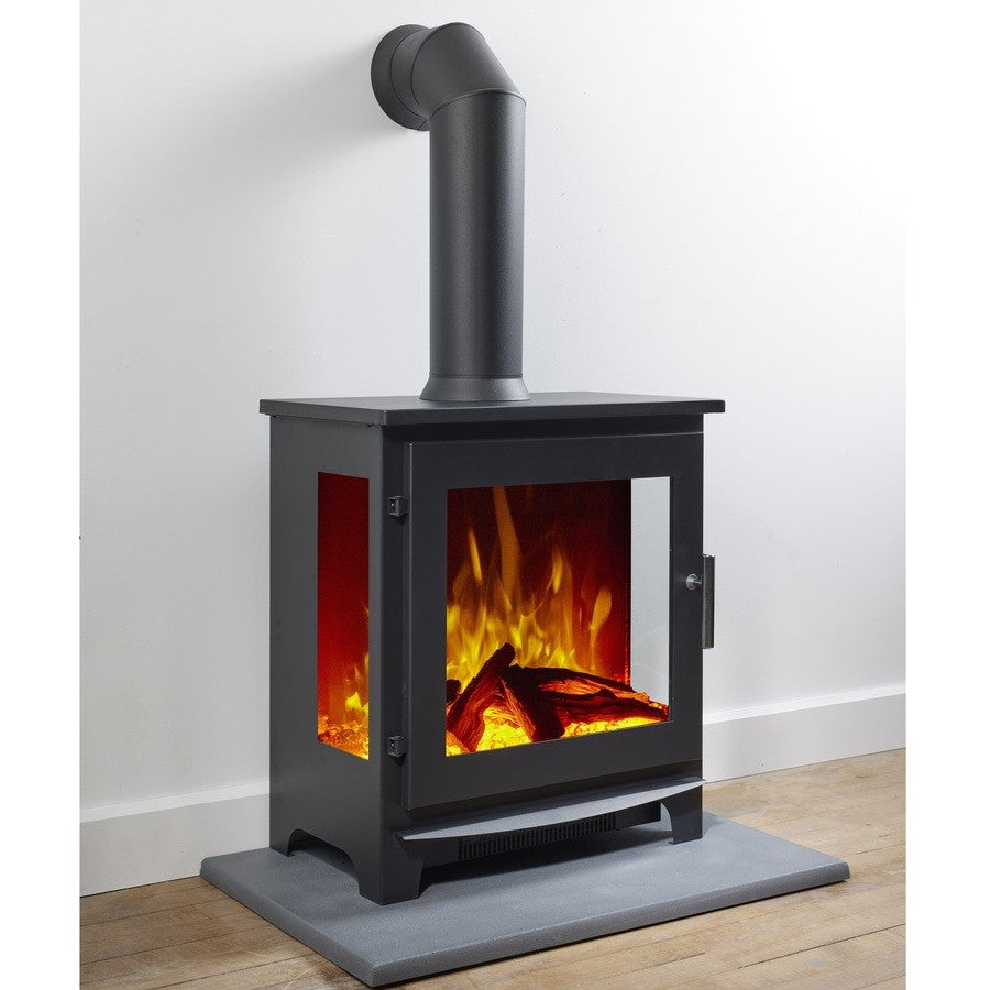 Flametek Trio with decorative Flue - Installed