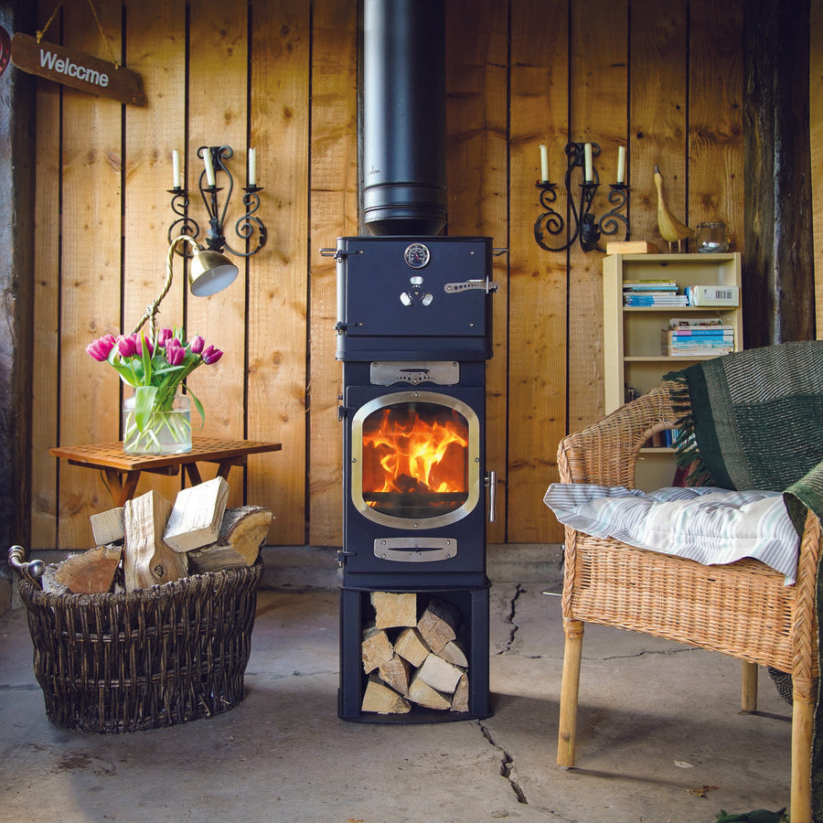 GoEco Adventure 5 Glamping Stove Narrow With Log Store