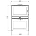 Heta Inspire 55HK Cook Plate Front Dimensions