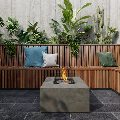 EcoSmart Chaser38 Fire Pit Outsde - Natural Finish