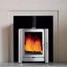 Firebelly FB1 In a Pewter Finsih Set in a Limestone Fireplace
